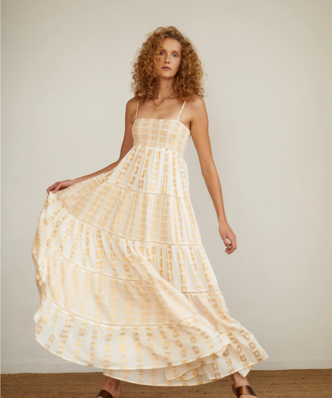 AGATA STRAP TIE MAXI DRESS