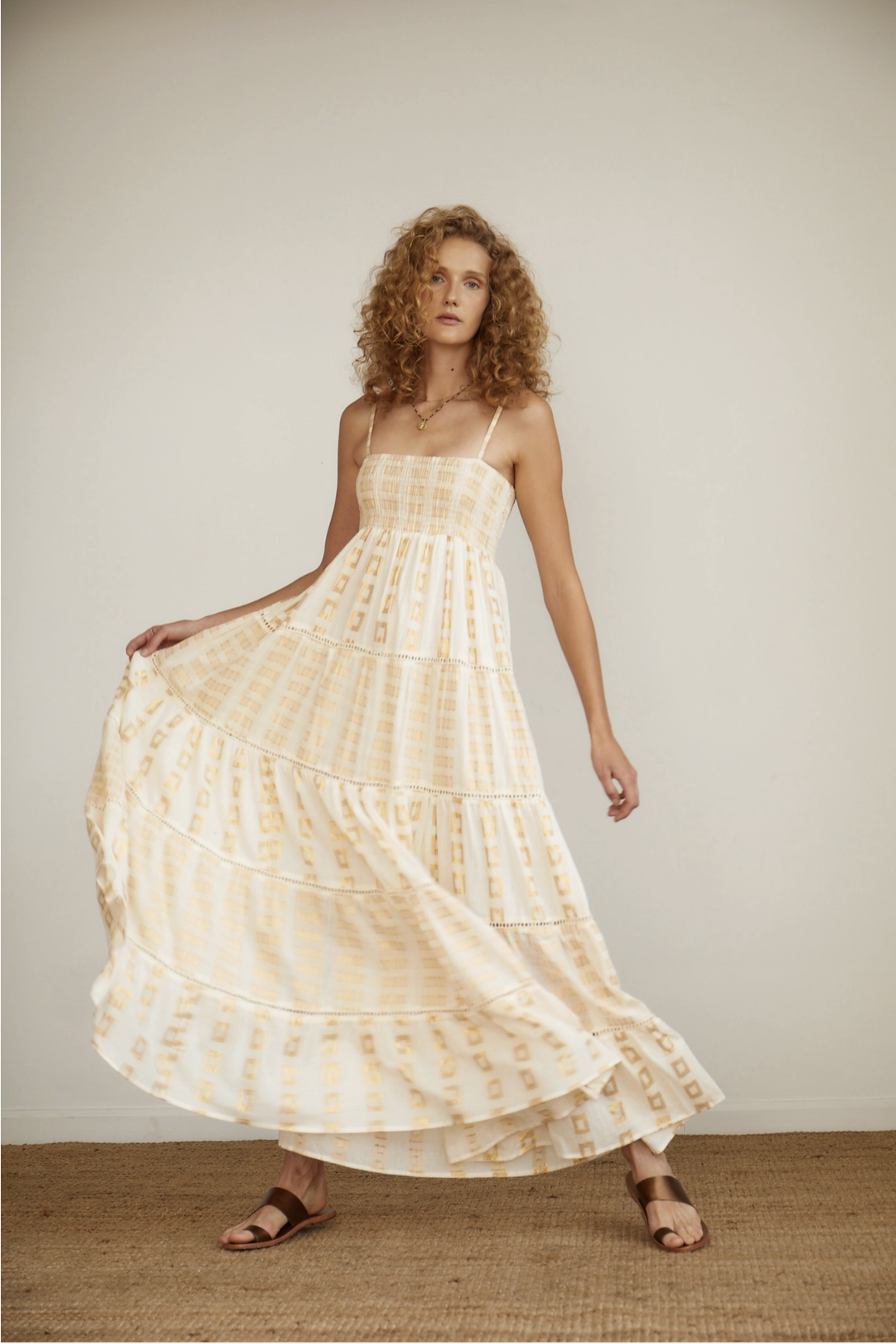 AGATA STRAP TIE MAXI DRESS