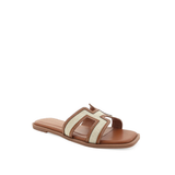 H NATURAL LINEN SANDALS