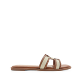 H NATURAL LINEN SANDALS