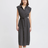 SLVLESS BUTTON DOWN DRESS