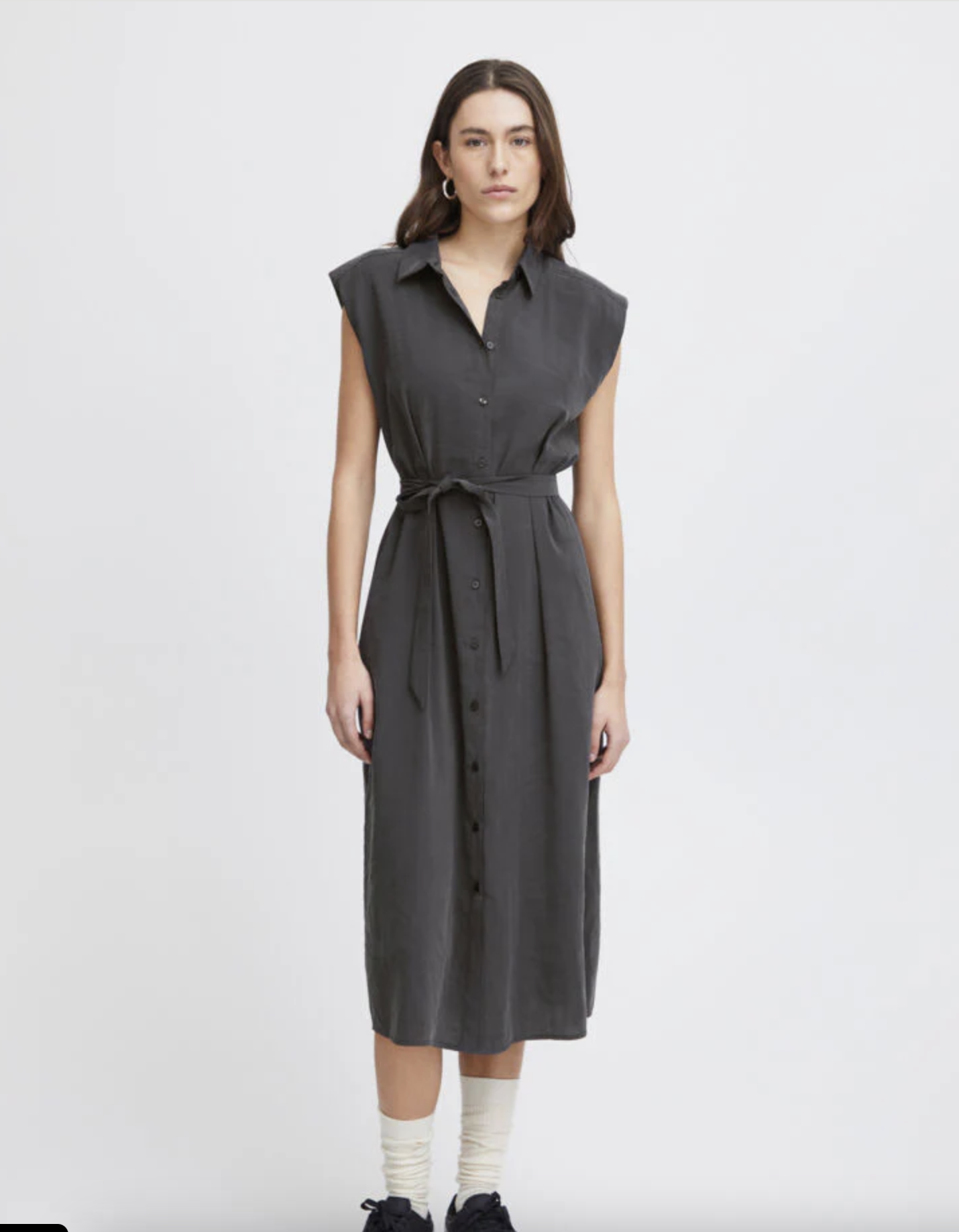 SLVLESS BUTTON DOWN DRESS
