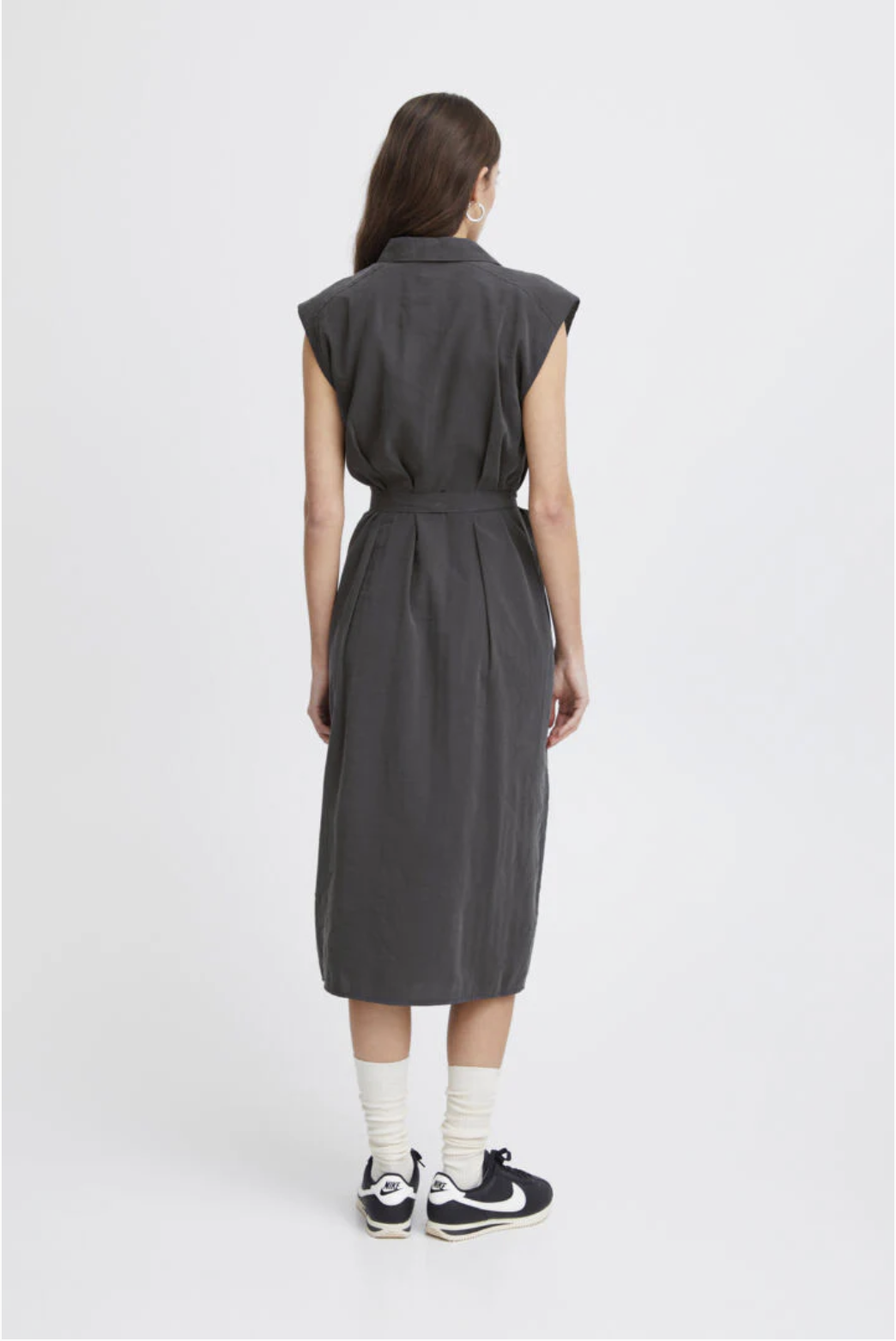 SLVLESS BUTTON DOWN DRESS
