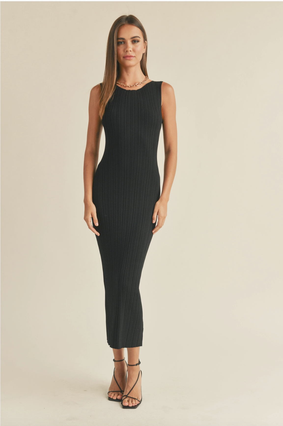 RIBBED  KNITTED TANK DRESS (additional colors)