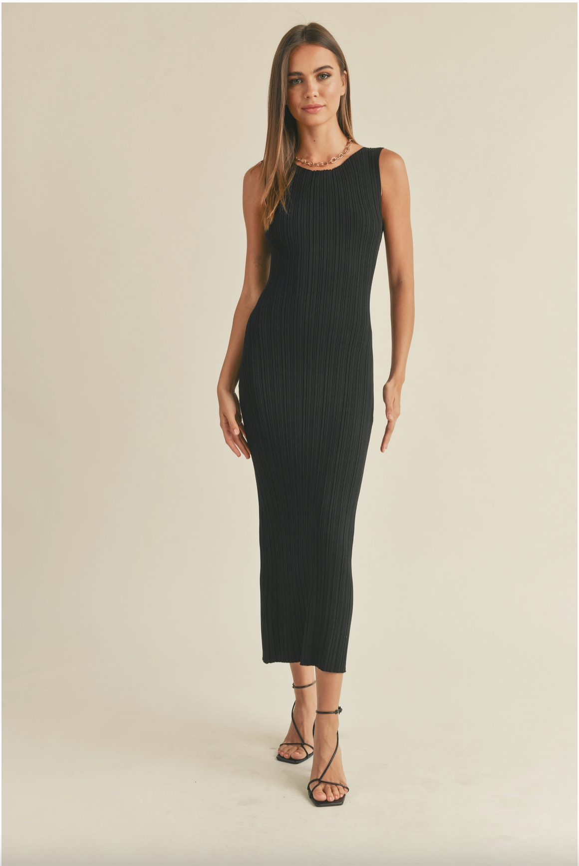 RIBBED  KNITTED TANK DRESS (additional colors)