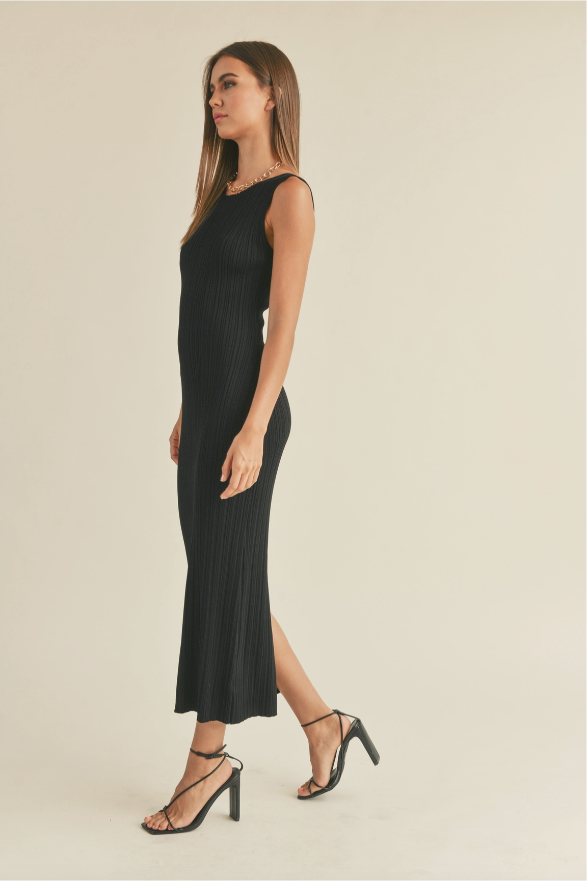 RIBBED  KNITTED TANK DRESS (additional colors)