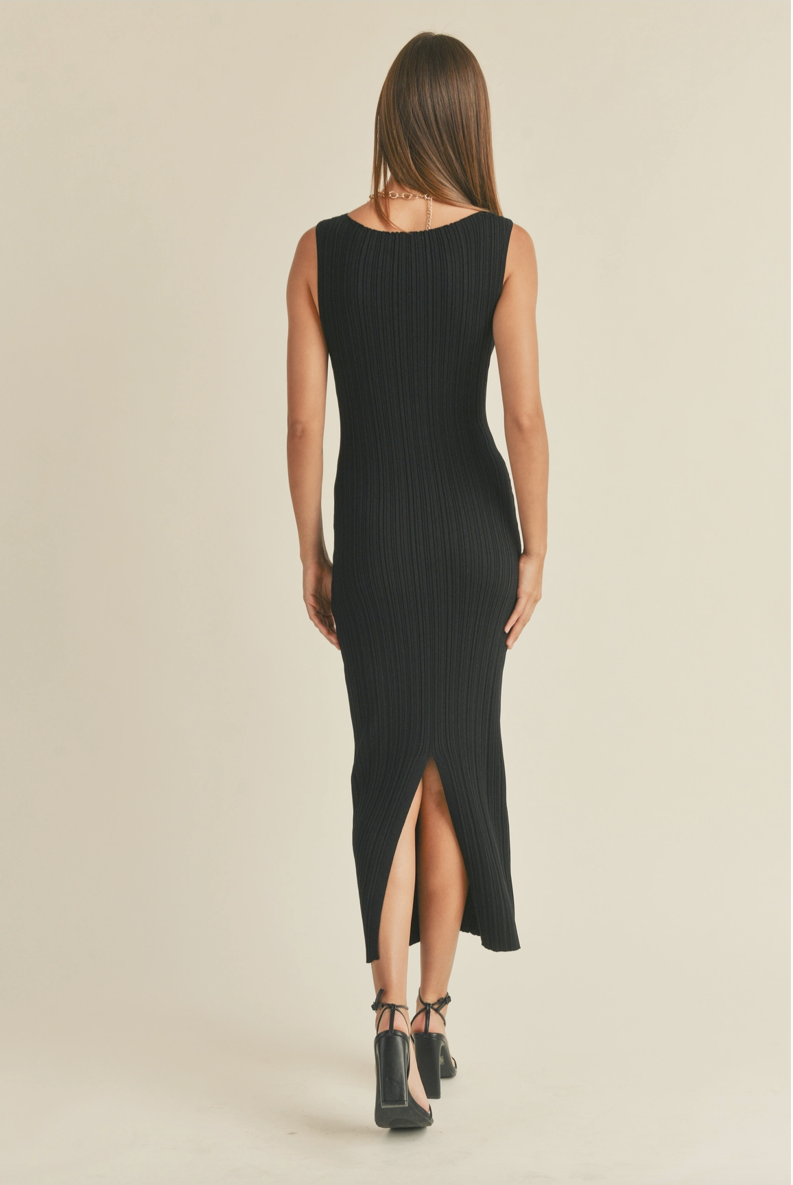 RIBBED  KNITTED TANK DRESS (additional colors)