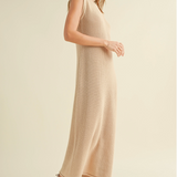 SLEEVELESS CROCHET KNITTED DRESS