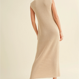 SLEEVELESS CROCHET KNITTED DRESS