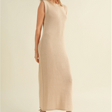 SLEEVELESS CROCHET KNITTED DRESS