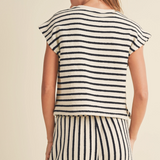 TEXTURED STRIPE KNIT TOP
