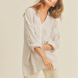 STRIPED BUTTON DOWN SHIRT (additional colors)