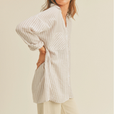 STRIPED BUTTON DOWN SHIRT (additional colors)