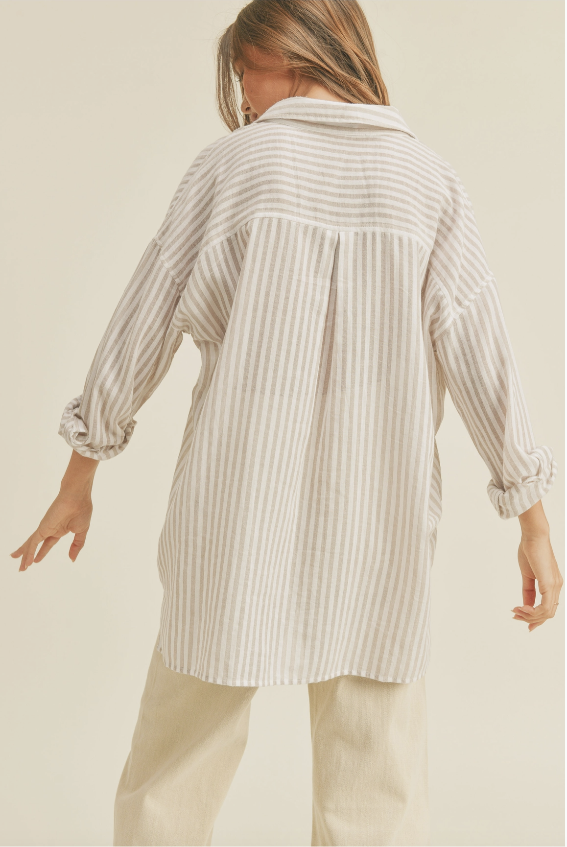 STRIPED BUTTON DOWN SHIRT (additional colors)