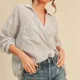 STRIPED BUTTON DOWN SHIRT (additional colors)