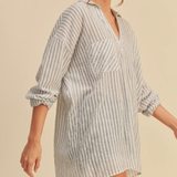 STRIPED BUTTON DOWN SHIRT (additional colors)
