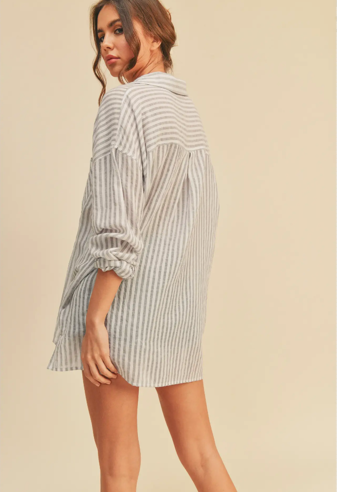 STRIPED BUTTON DOWN SHIRT (additional colors)