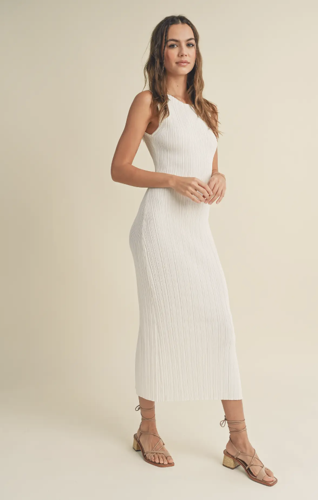 RIBBED  KNITTED TANK DRESS (additional colors)