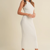 RIBBED  KNITTED TANK DRESS (additional colors)
