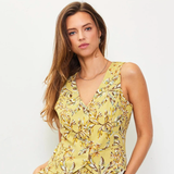 PRINTED LINEN BLEND VEST