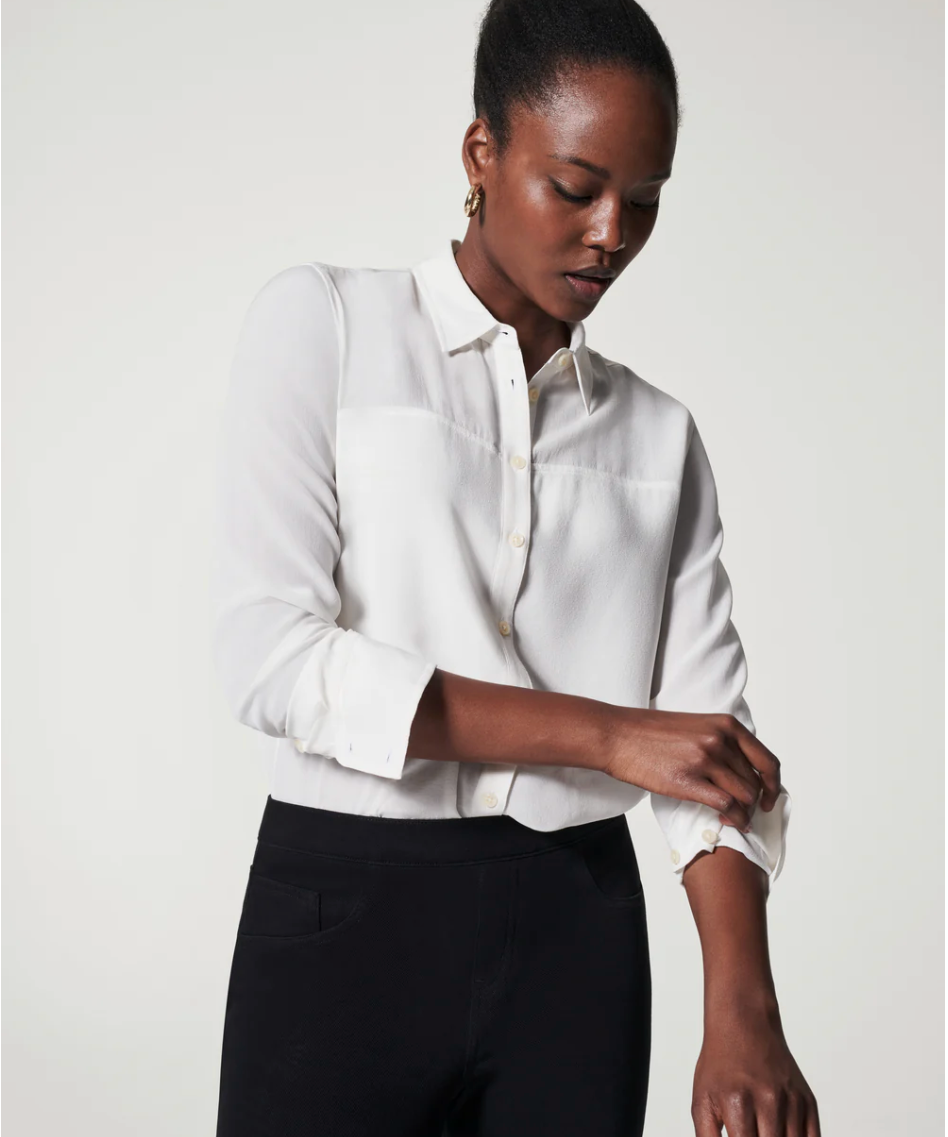 LOW MAINTENANCE SILK BUTTON DOWN