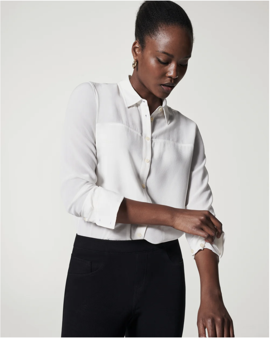 LOW MAINTENANCE SILK BUTTON DOWN