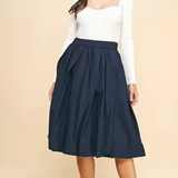 BUBBLE HEM KNEE LENGTH SKIRT