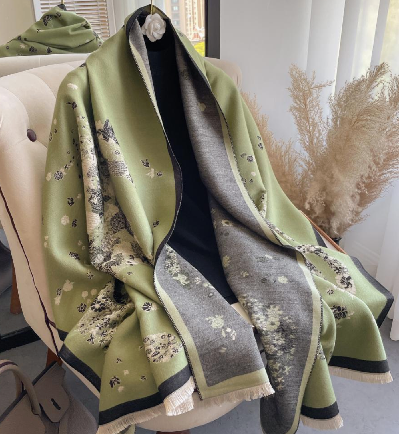 REVERSIBLE WRAP EQUESTRIAN GREEN