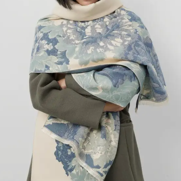 REVERSIBLE WRAP BLUE/WHITE BLOOM
