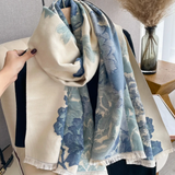 REVERSIBLE WRAP BLUE/WHITE BLOOM