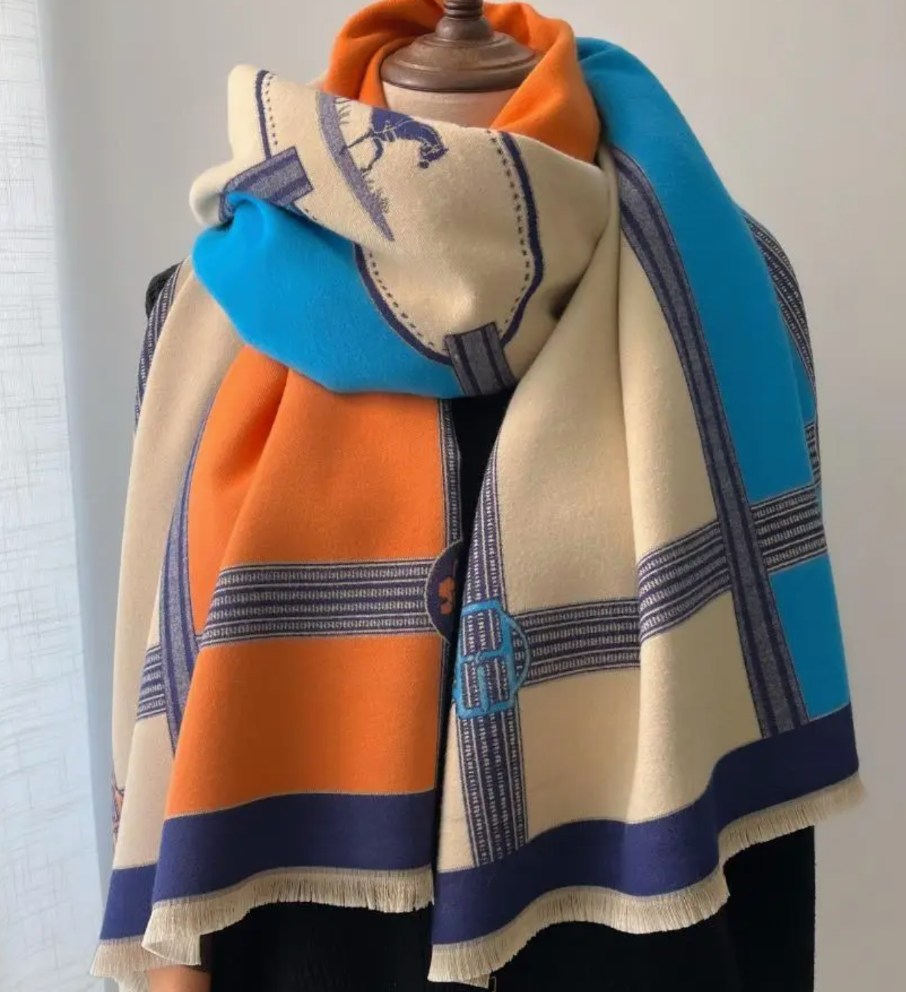 EQUESTRIAN REVERSIBLE WRAP TORQ/ORANGE PRANCE