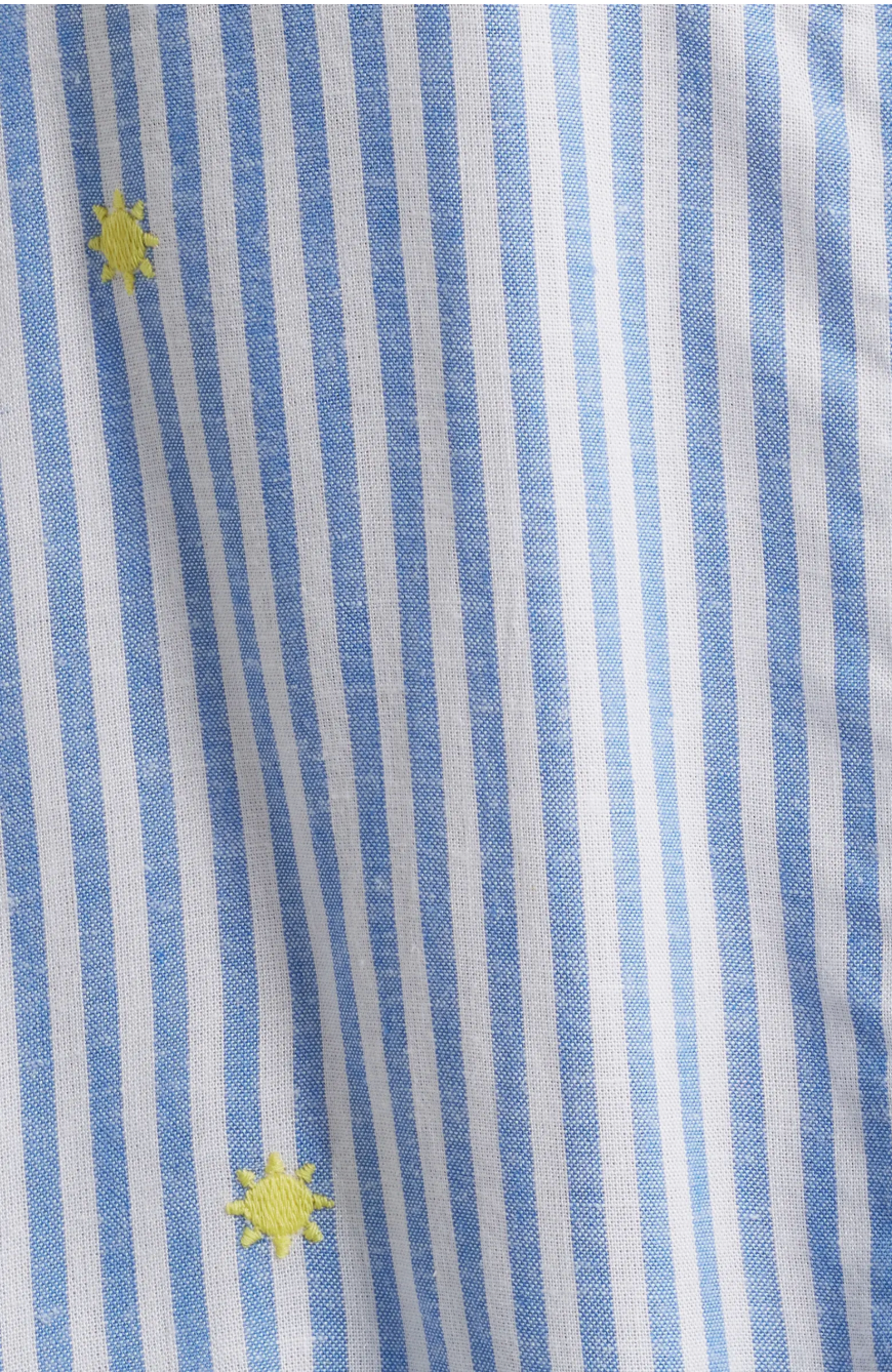 ROSIE STRIPED LEMON APPLIQUE BLOUSE