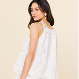 CHIFFON EYELET LACE TOP
