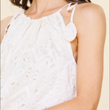 CHIFFON EYELET LACE TOP