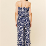 PRINTED STRAPLESS JUMPSUIT