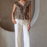 SMOCKED SLVLESS TANK STYLE TOP