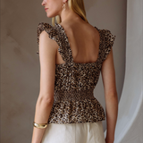 SMOCKED SLVLESS TANK STYLE TOP