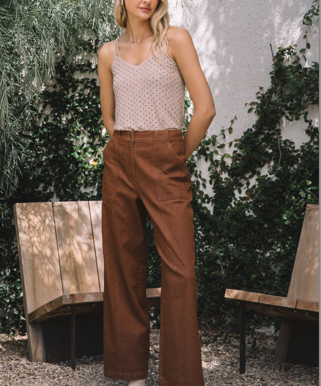 WASHED COTTON TWILL JEAN