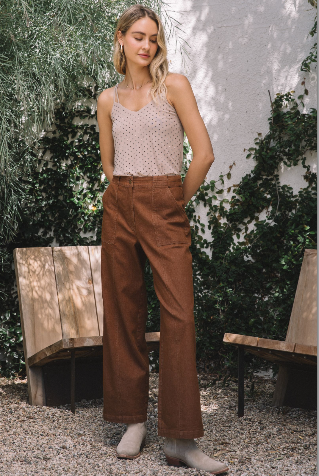 WASHED COTTON TWILL JEAN