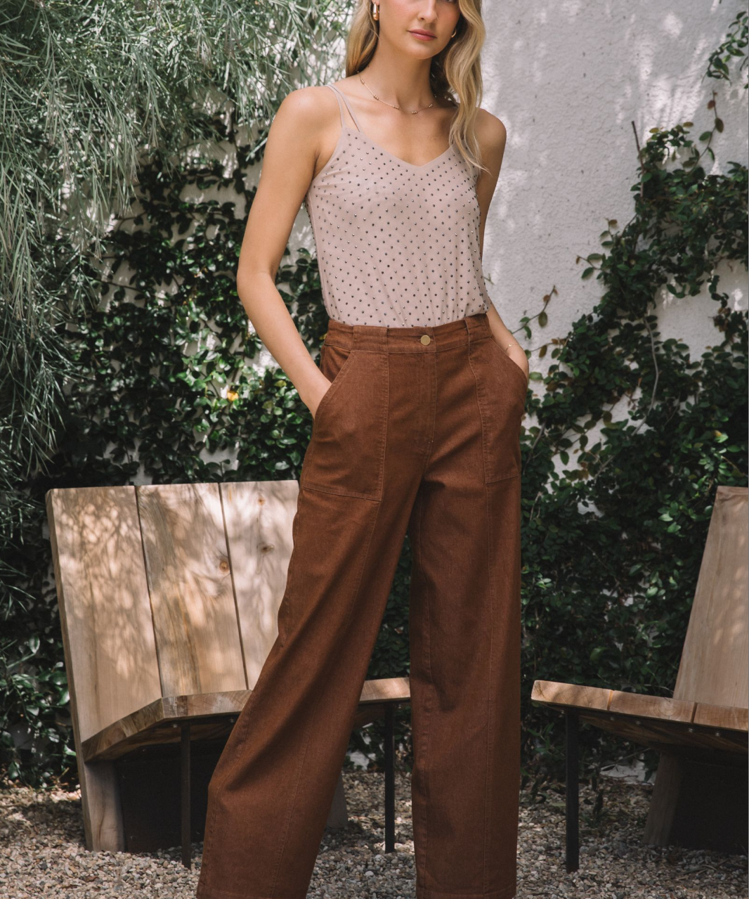 WASHED COTTON TWILL JEAN
