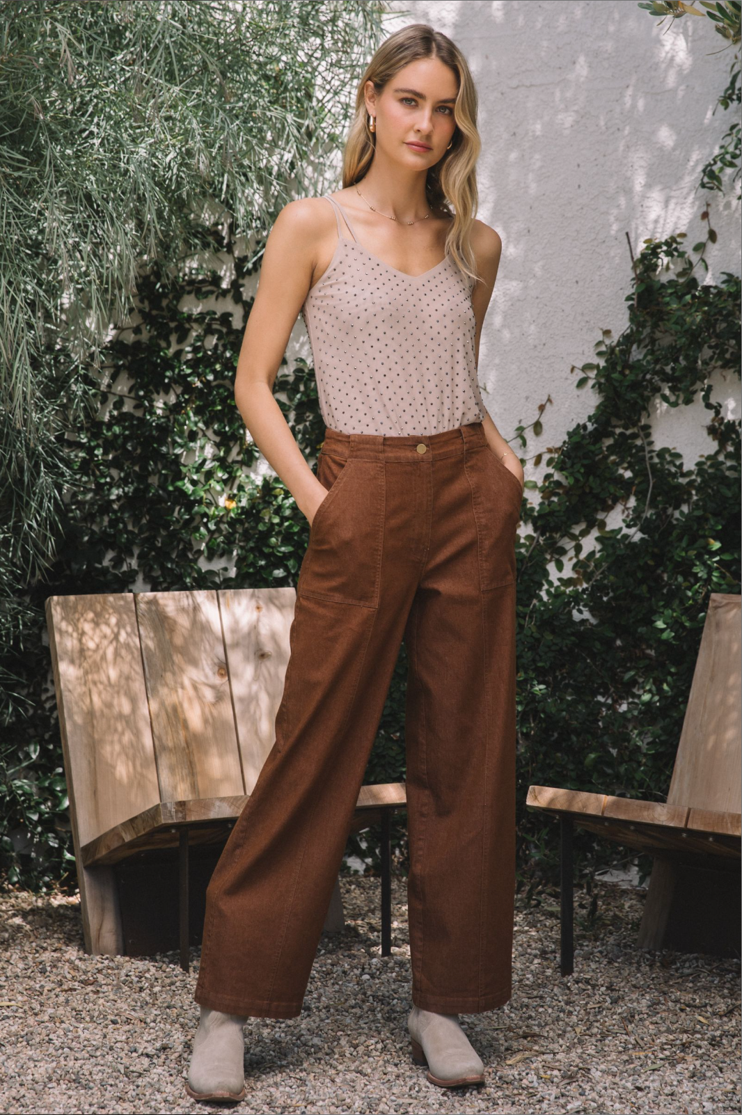 WASHED COTTON TWILL JEAN