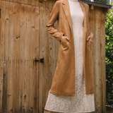 FAUX SUEDE FALL DUSTER