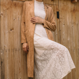 FAUX SUEDE FALL DUSTER