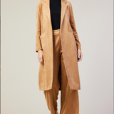 FAUX SUEDE FALL DUSTER