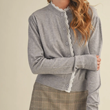 LACE TRIM SWEATER