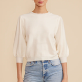 BRIE KNIT SLEEVE TOP