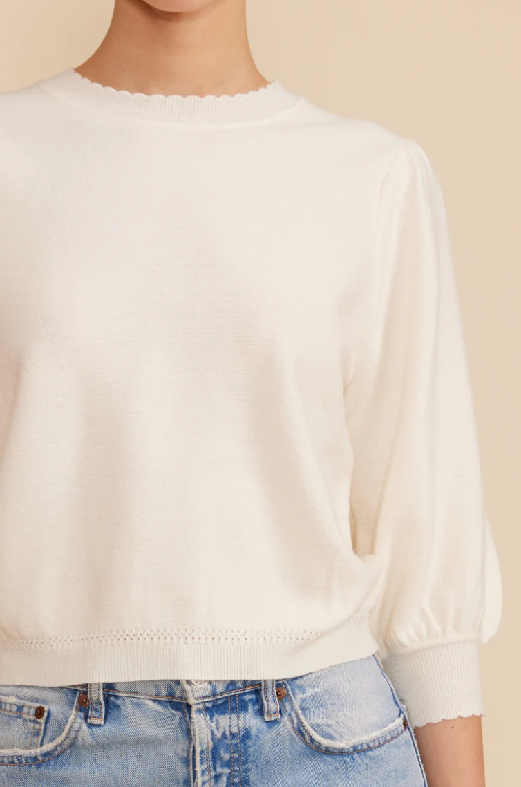 BRIE KNIT SLEEVE TOP