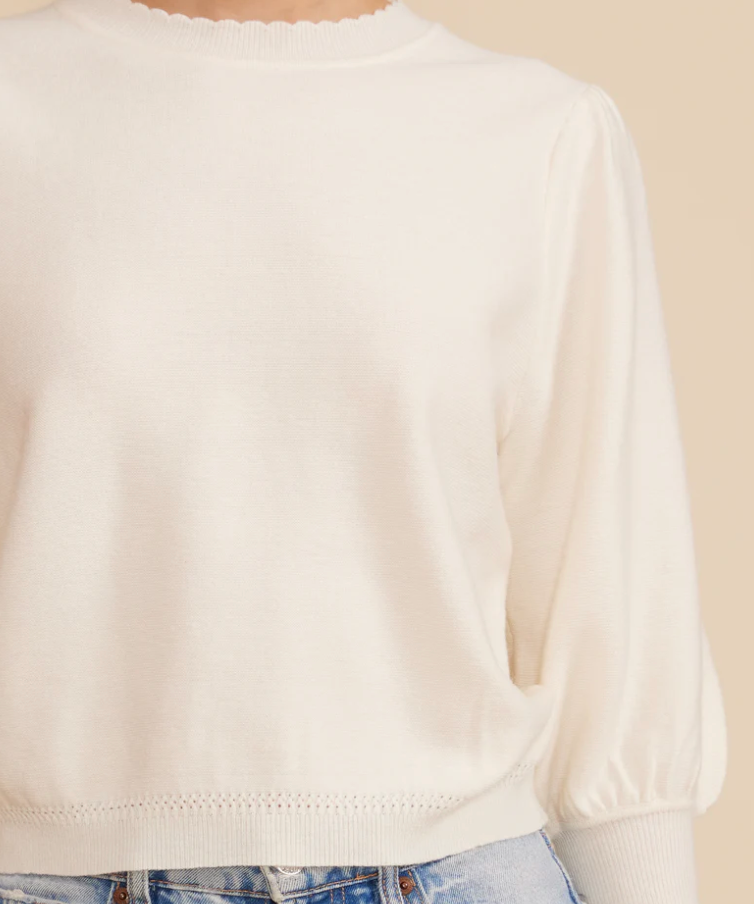 BRIE KNIT SLEEVE TOP
