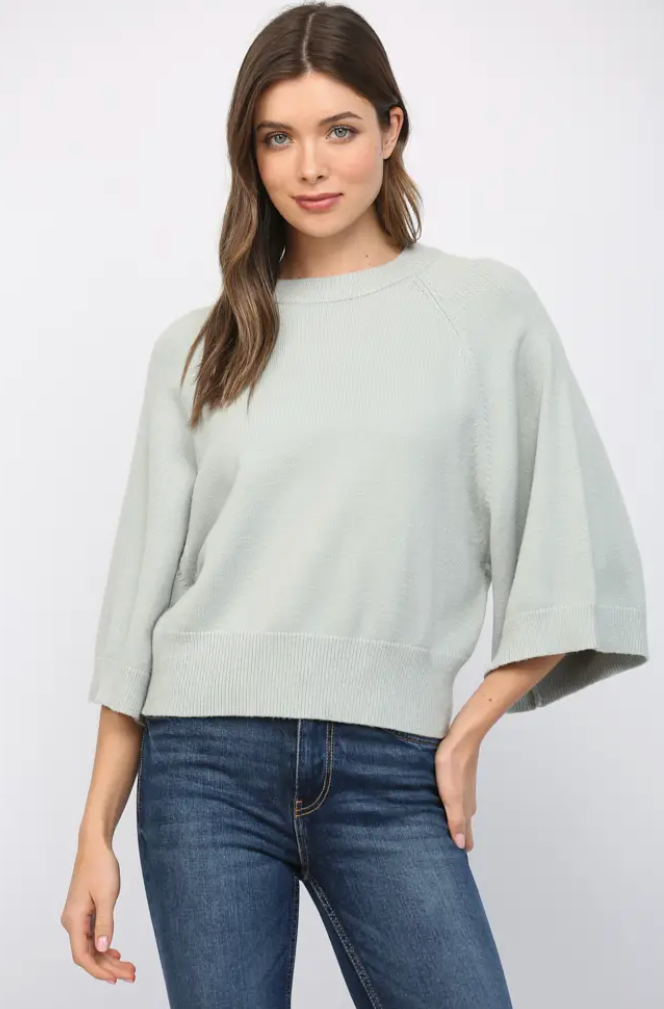 REGLAN SSLV CREW NECK SWEATER