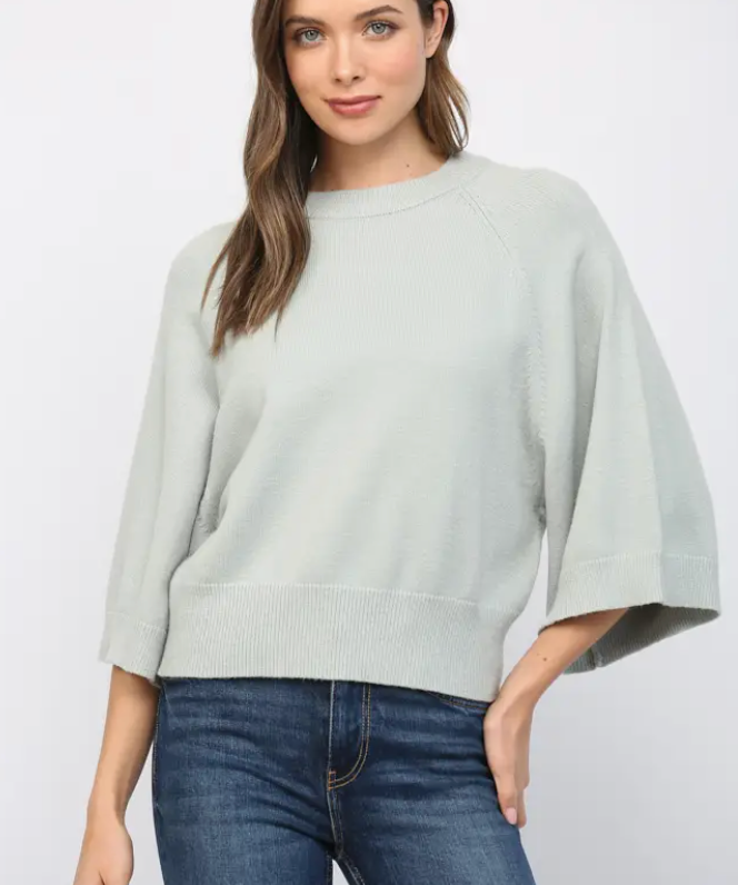REGLAN SSLV CREW NECK SWEATER
